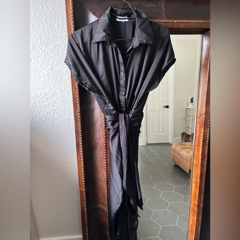 Black lightweight wrap dress